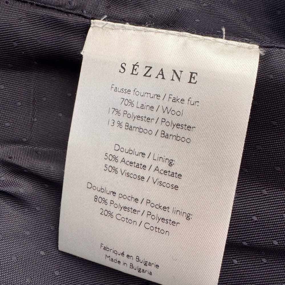 Sezane Isae Chestnut Brown Teddy Jacket - 44 - Picture 4 of 5